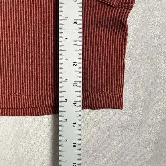 Nike Air Cropped Tank Ribbed Brown Mock Neck Canyon Rust Women XS - Picture 5 of 6